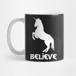 Believe in a White Unicorn Mug